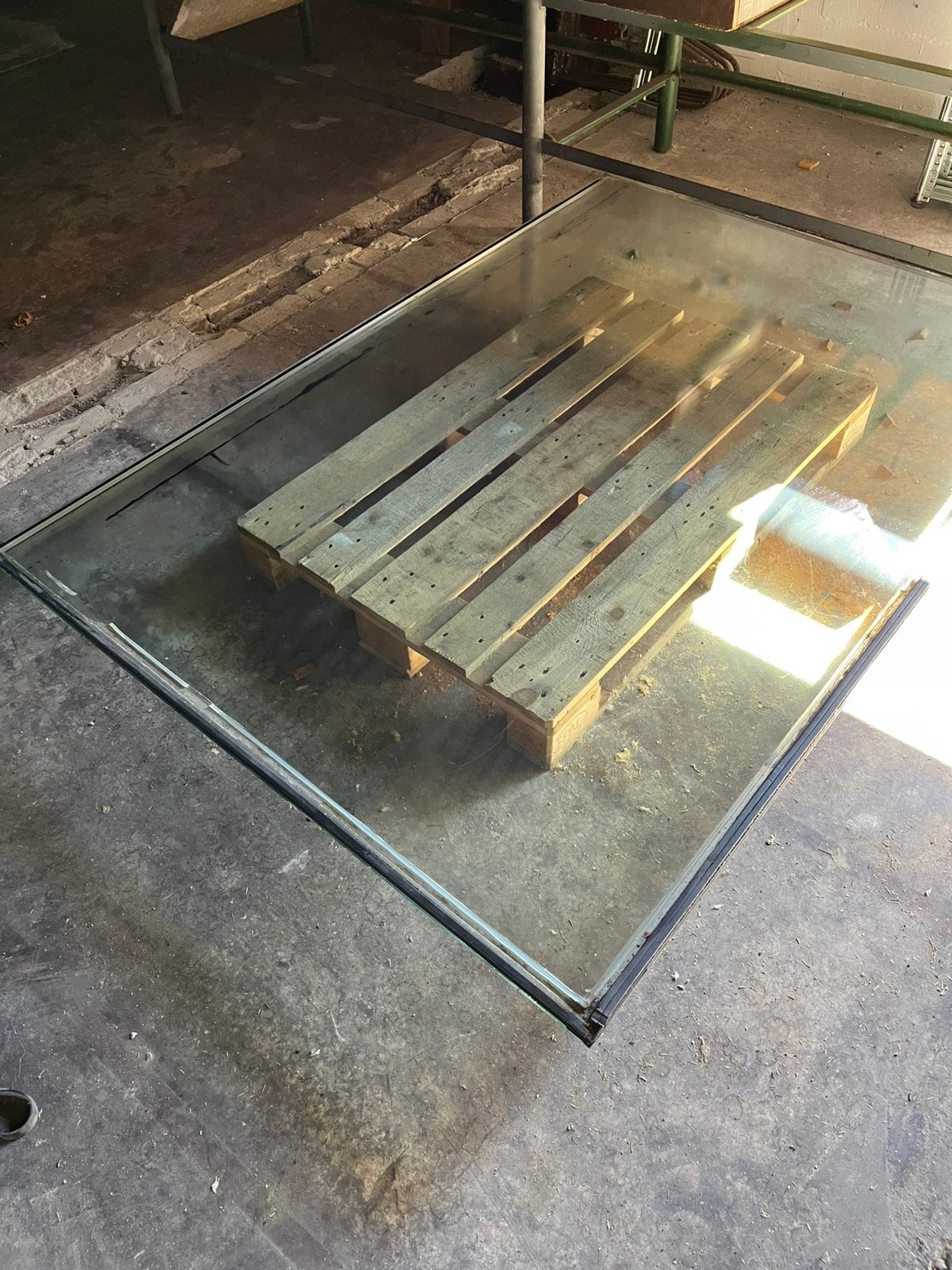 Glasplaat 143x206 32mm dik HR+++, Ophalen, Zo goed als nieuw, Glasplaat, 160 cm of meer