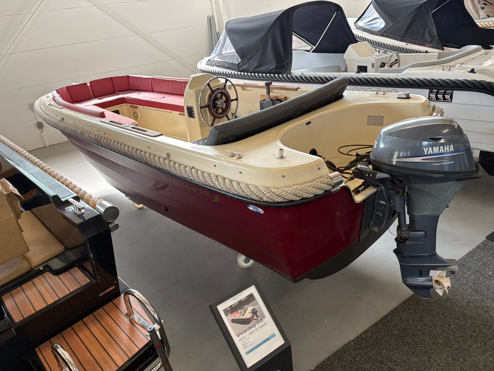 Prachtige Wiedesloep 510 incl Yamaha 15 pk vaarklaar!, Watersport en Boten, Tender, Gebruikt, 1.80 meter, Lago Amore
