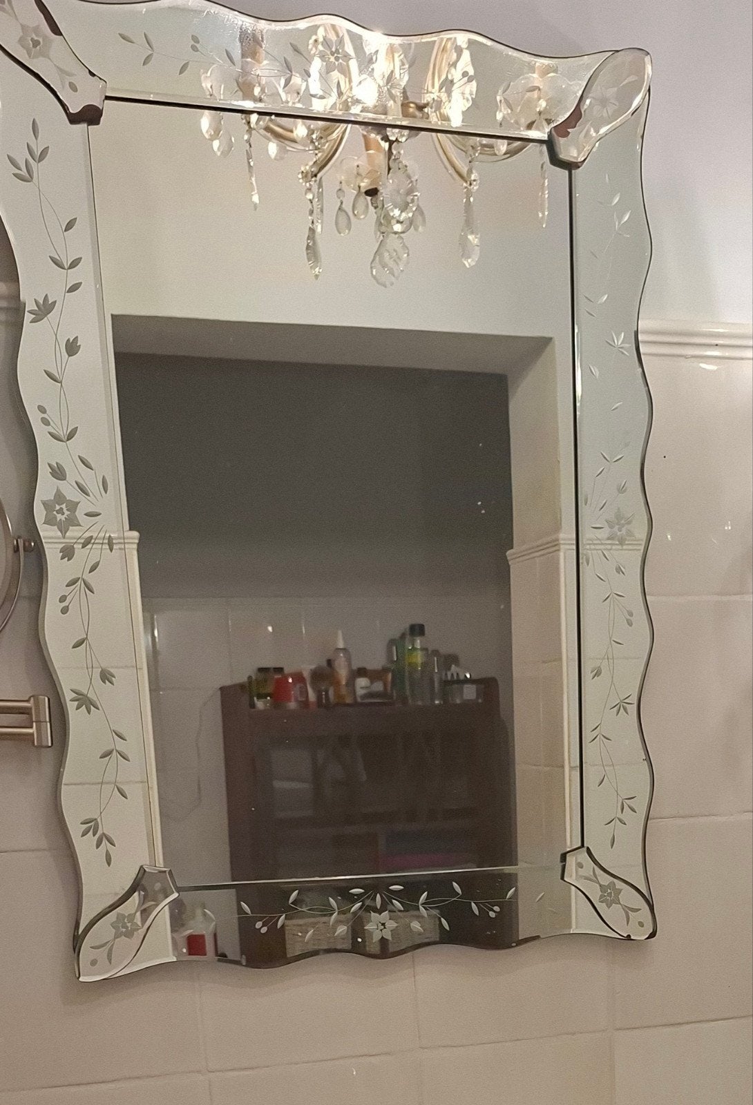 Klassiek geslepen spiegels 2st, Huis en Inrichting, Woonaccessoires | Spiegels, Ophalen, Rechthoekig, Minder dan 100 cm