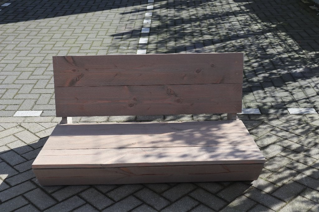 Loungebank 120cm Sauna Douglas Grey Nieuw €180, Ophalen of Verzenden, Nieuw, Hout