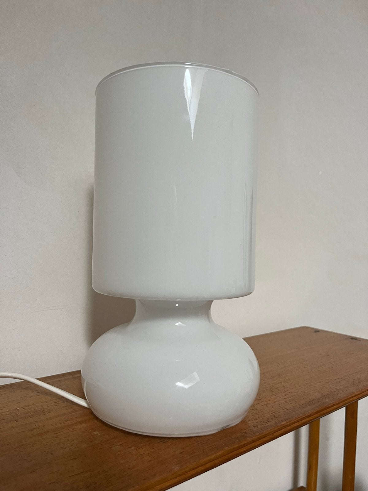 IKEA Lykta vintage melkglas tafellamp - uitstekende staat, Ophalen of Verzenden