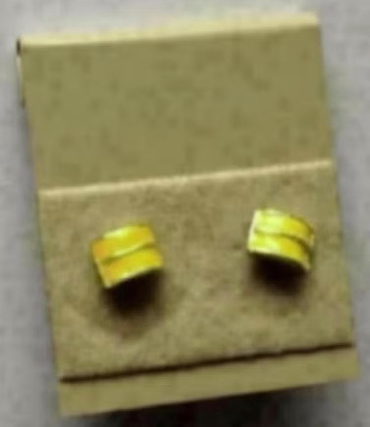 Geel zilverkleurige steekoorbellen, gele oorbellen, stekers, Sieraden, Tassen en Uiterlijk, Oorbellen, Overige materialen, Geel