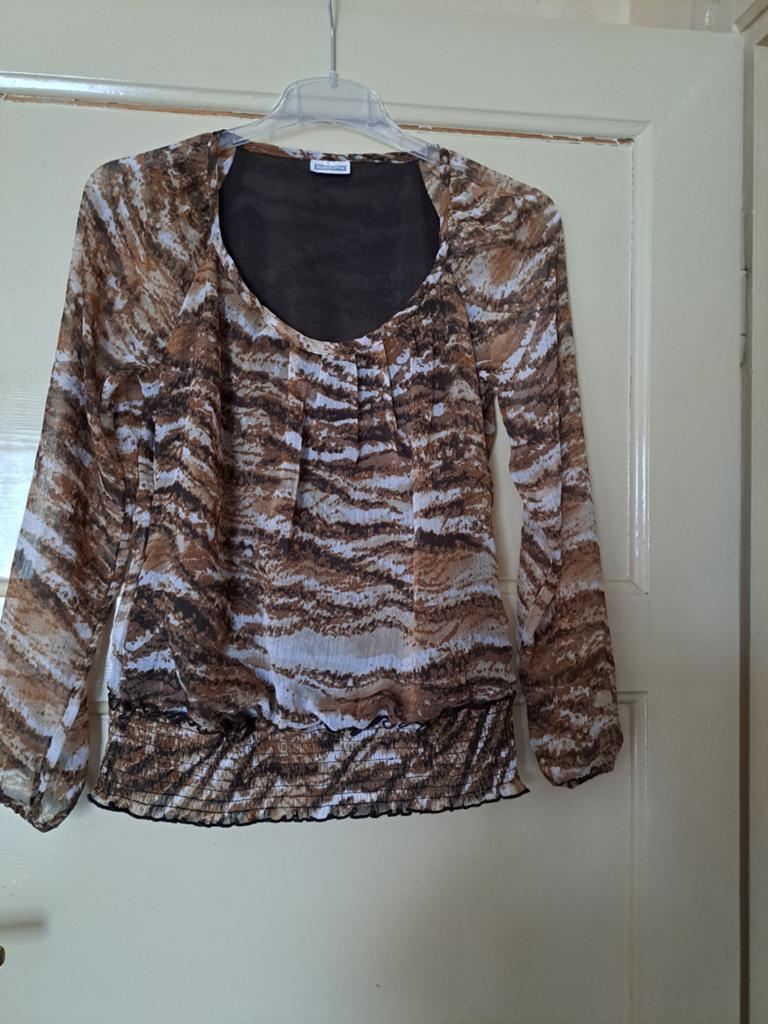 Street One Blouse met Tijgerprint - Maat M, Maat 38/40 (M), Bruin, Street One, Ophalen of Verzenden