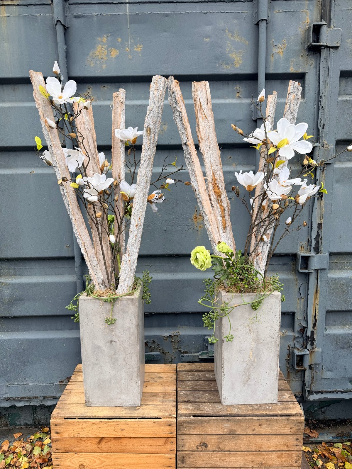 17 stuks luxe zijden bloemstukken in vaas, Ophalen, Binnen, Nieuw, Kunststof