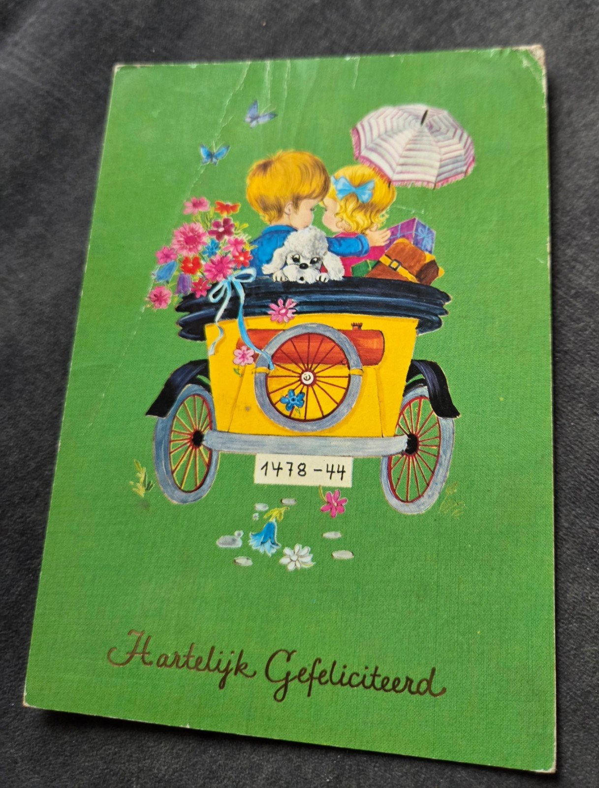 Hartelijk Gefeliciteerd met Auto, Verzenden, 1960 tot 1980, Gelopen, Kinderen