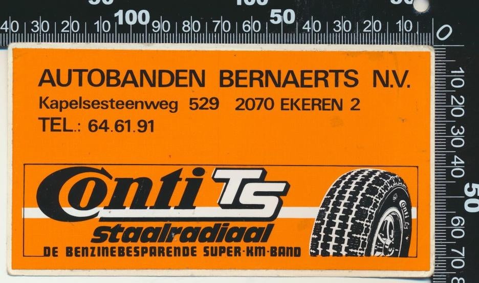 Sticker: Autobanden Bernaerts - Ekeren, Ophalen of Verzenden, Zo goed als nieuw, Auto of Motor