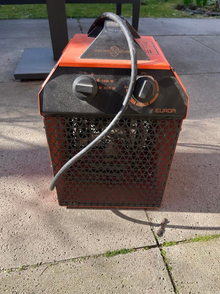 Eurom Bouwventilator Kachel 3000W - Krachtige Verwarming, Doe-het-zelf en Verbouw, Ophalen, Gebruikt, Minder dan 30 cm, Kachel