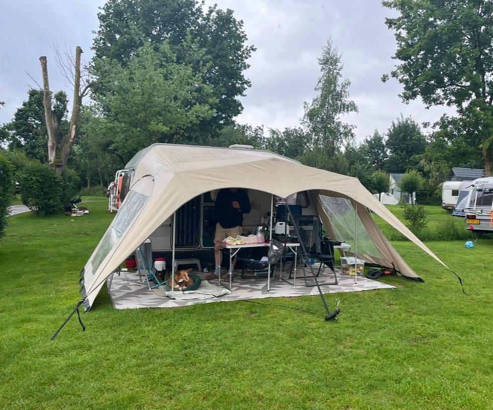 Caravan luifel Campooz trekking 275 icl 2 x zijwand met raam, Ophalen, Gebruikt