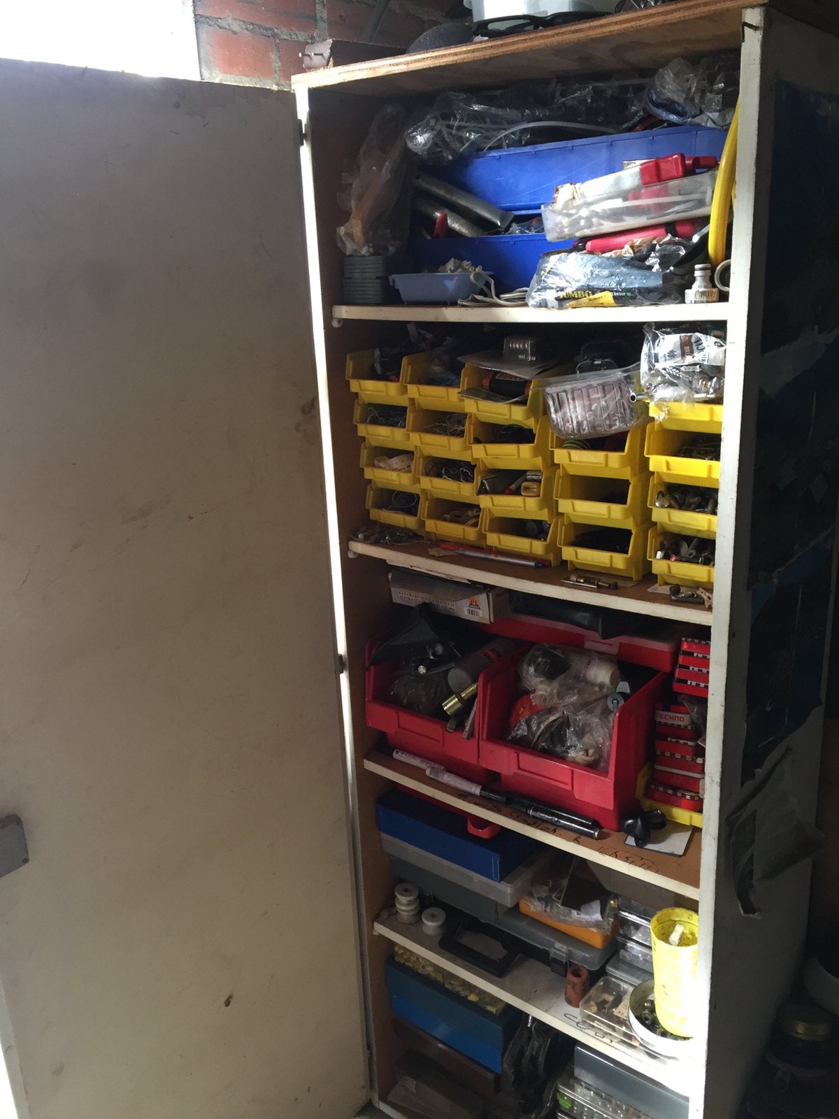 Vintage garagekast,archiefkast,opbergkast,kledingskast, Huis en Inrichting, Kasten | Roldeurkasten en Archiefkasten, Ophalen, Zo goed als nieuw