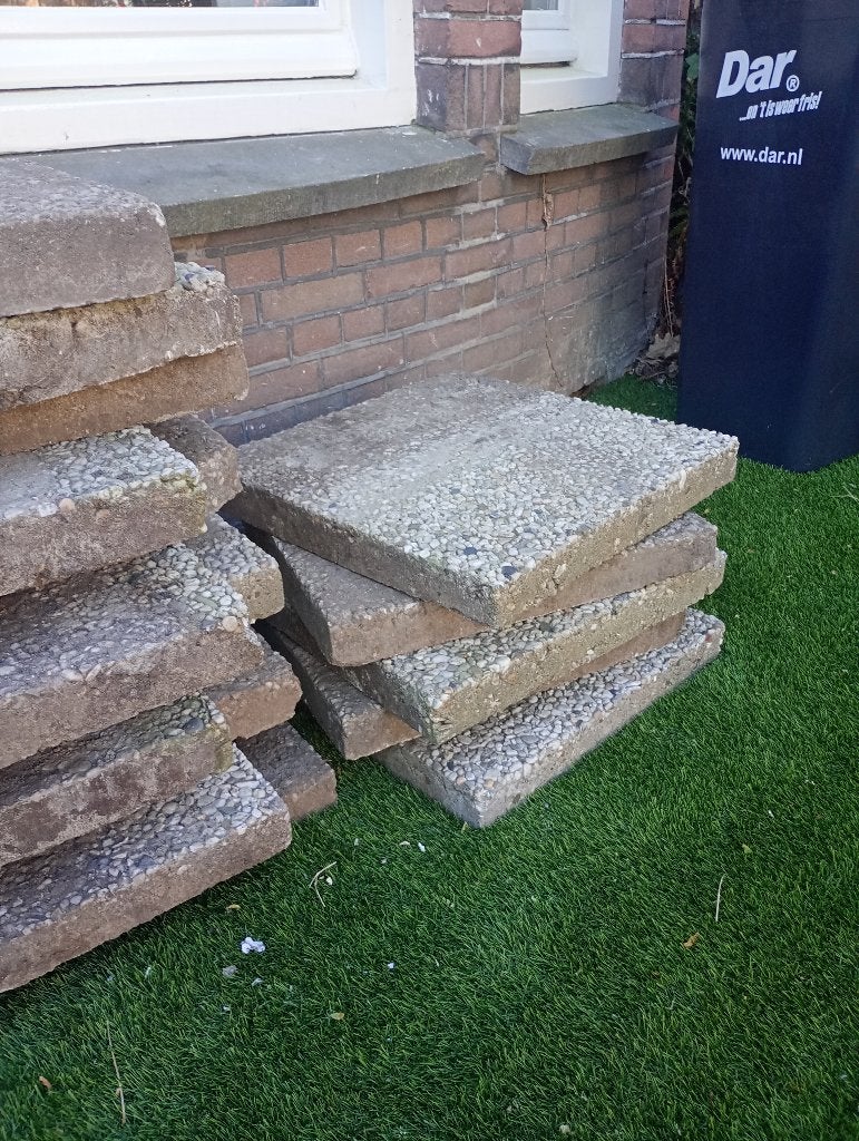 Tuintegels gratis, Tuin en Terras, Tegels en Klinkers, Ophalen, Gebruikt, Beton, Terrastegels