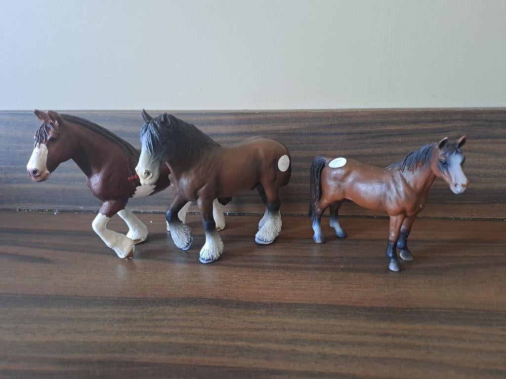 Schleich paarden, 2 oude modellen, Verzamelen, Dierenverzamelingen, Ophalen of Verzenden, Zo goed als nieuw, Paard, Beeldje of Figuurtje