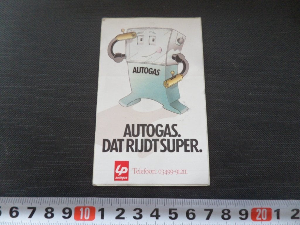 sticker LP autogas dat rijdt super - strip, Ophalen, Zo goed als nieuw