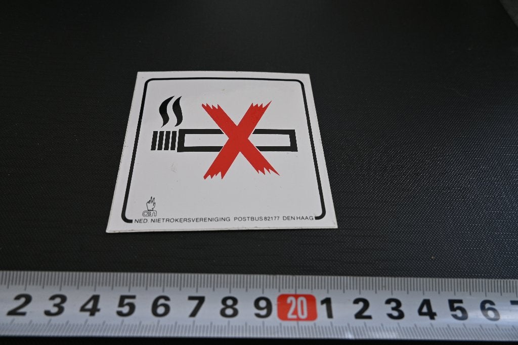 sticker verboden te roken - can ned nietrokersvereniging, Ophalen, Zo goed als nieuw