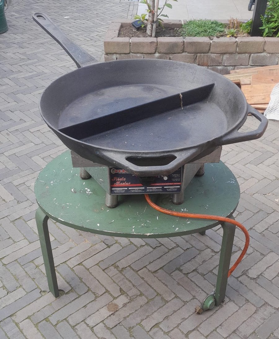 Bartscher braadpan 65cm diameter met Hendi Fiesta Master, Tuin en Terras, Gasbarbecues, Ophalen, Gebruikt