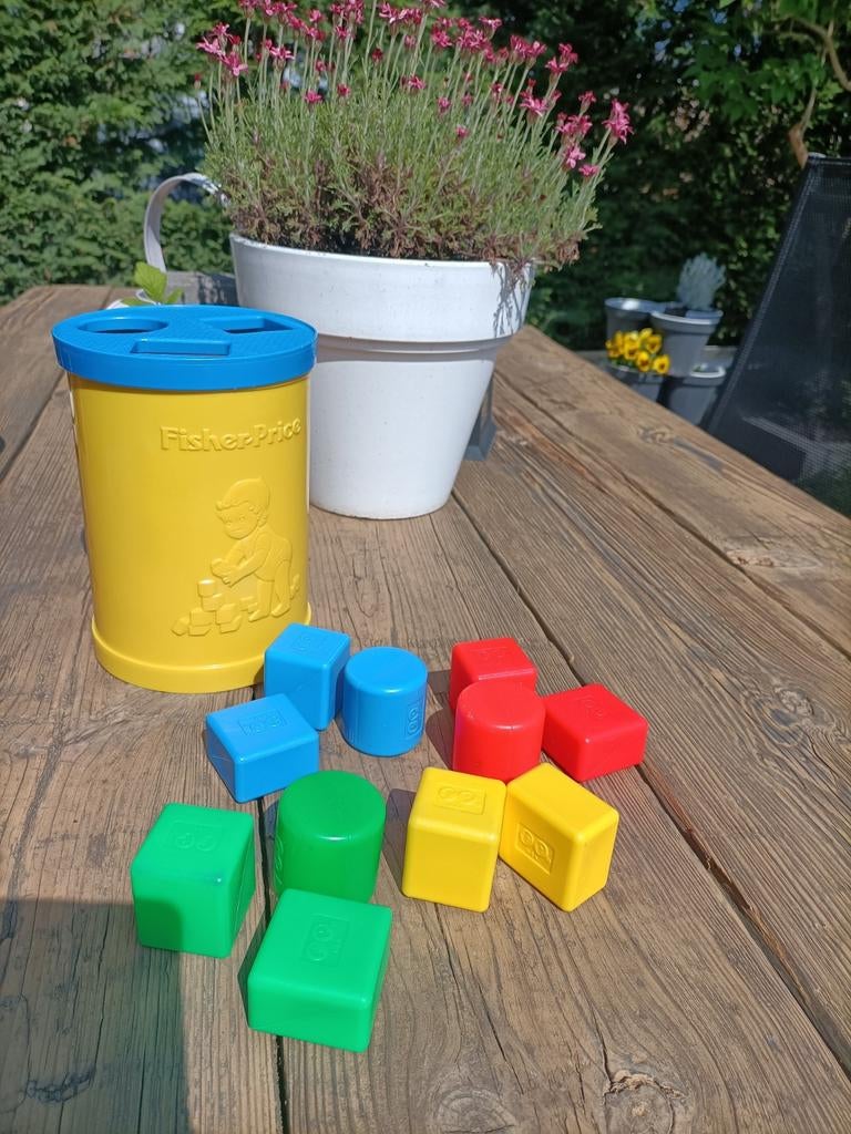Vintage Fisher Price blokken doos, Ophalen of Verzenden, Gebruikt, Overige typen