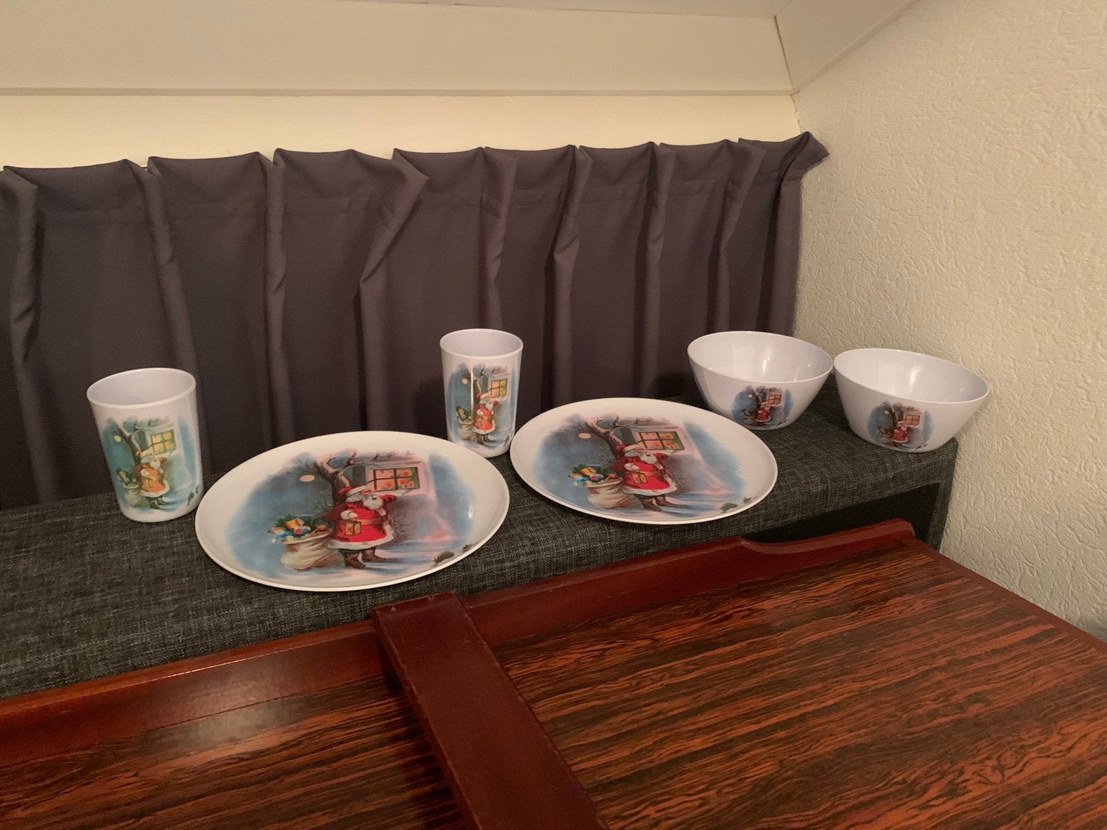 Kerstservies van plastic, Ophalen of Verzenden, Zo goed als nieuw, Overige typen