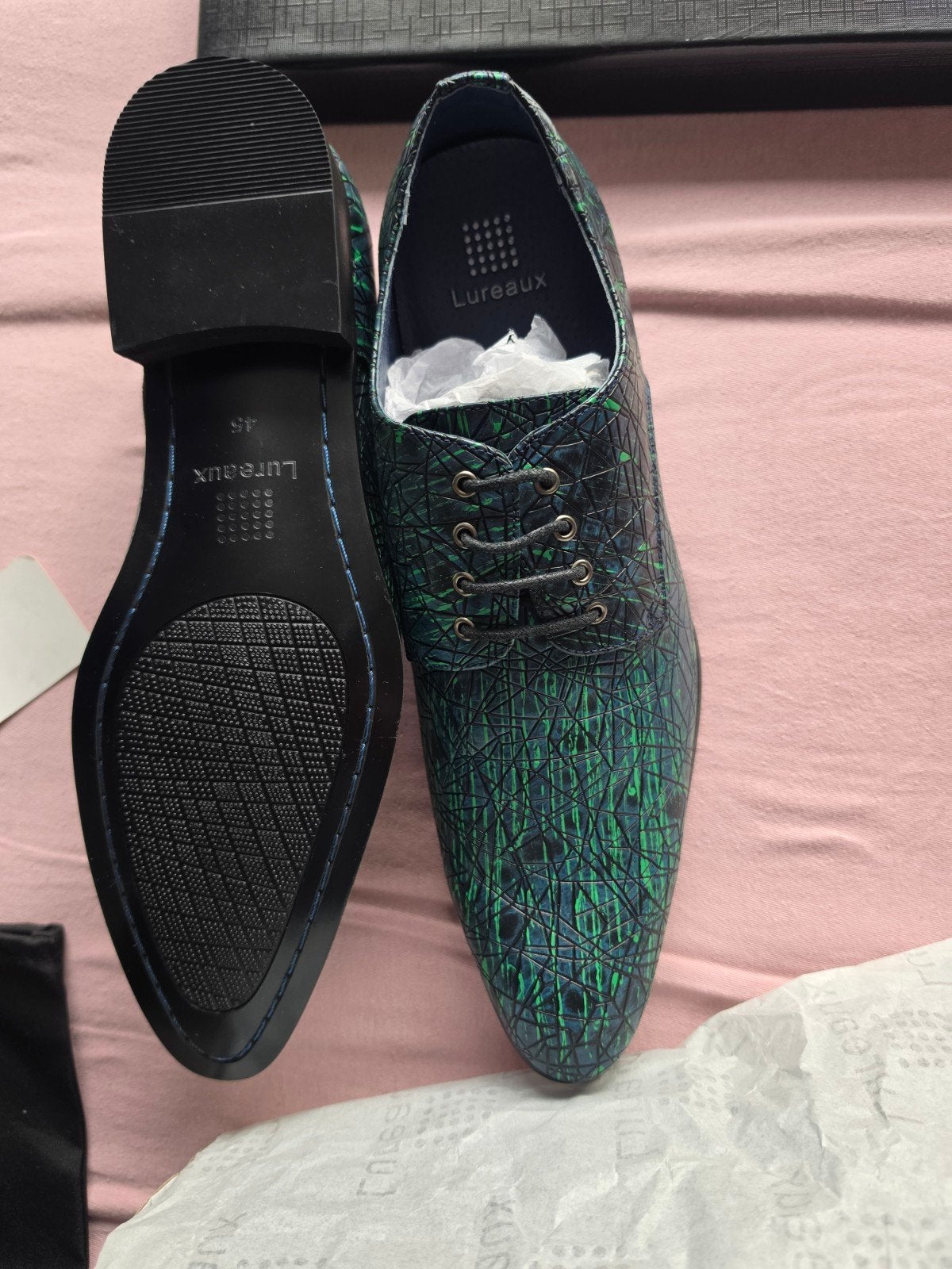 Nieuwe Lureaux schoenen met bijpassende riem - Maat 45, Overige kleuren, Nieuw, Ophalen of Verzenden, Veterschoenen