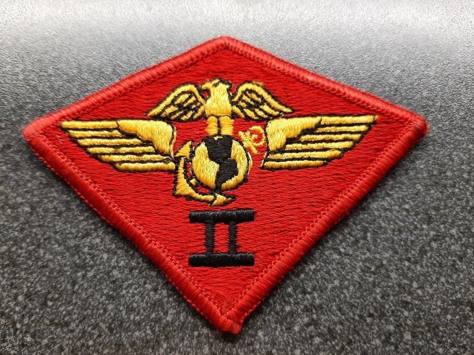USMC  - 2 nd Marine Aircraft Wing / patch 93x68 mm., Ophalen of Verzenden, Marine, Amerika, Embleem of Badge