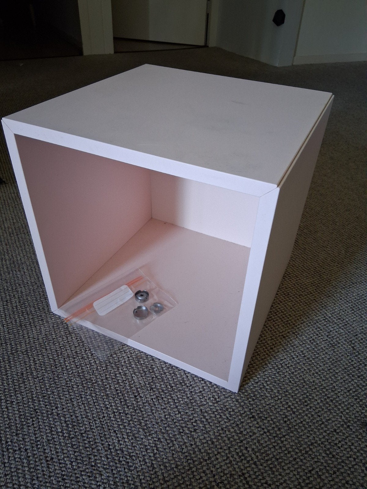 IKEA Eket nachtkastje / opbergkubus - Lichtroze, Huis en Inrichting, Ophalen, Minder dan 45 cm, Zo goed als nieuw, Minder dan 55 cm
