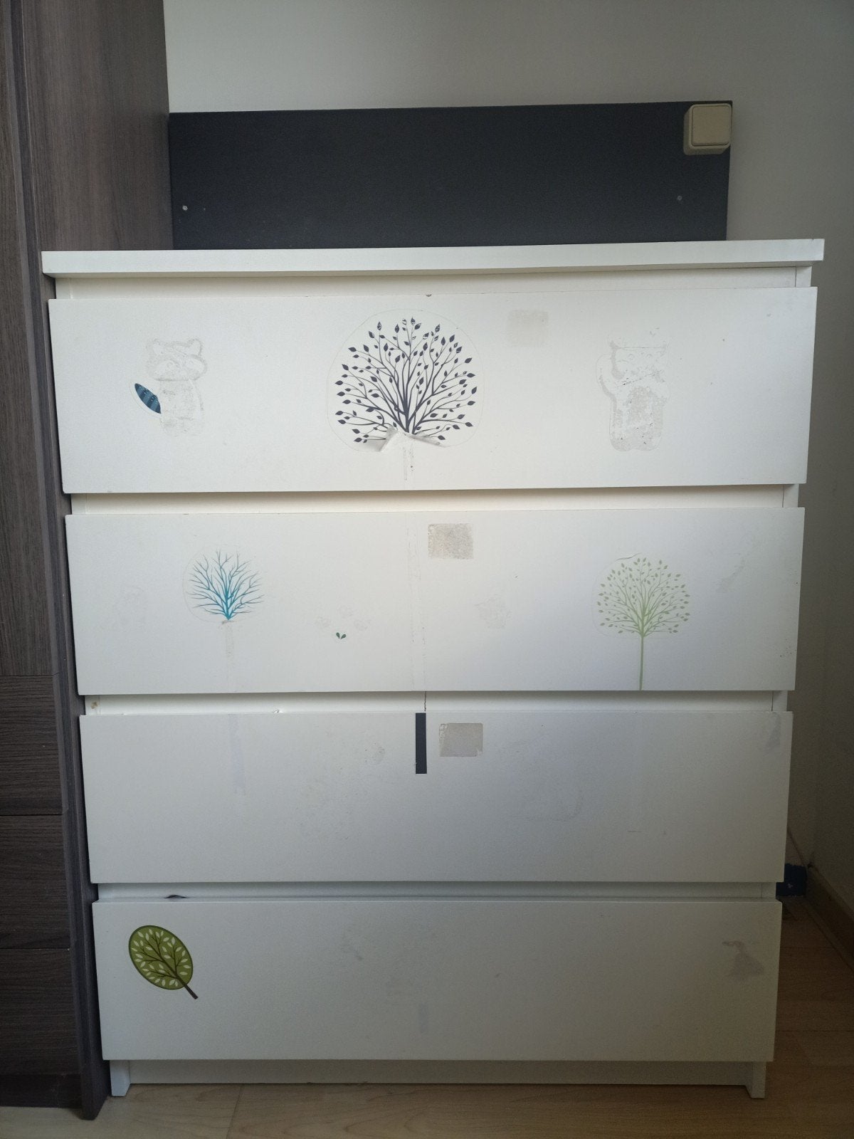 Witte commode kast met lades, Ophalen, Gebruikt, Kast, 50 tot 70 cm