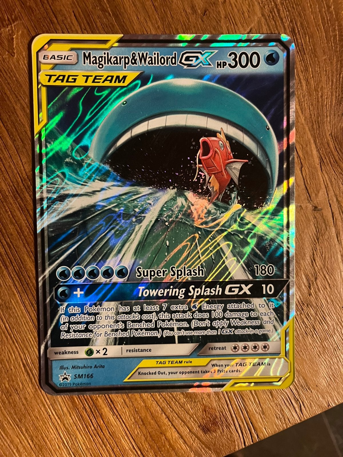 Magikarp & Wailord GX [Jumbo] #SM166 Pokemon Promo, Verzamelen, Ophalen of Verzenden, Zo goed als nieuw, Speelkaart(en)
