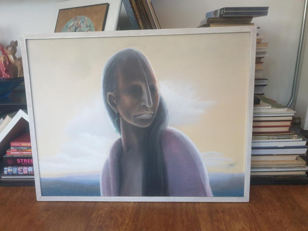 Klaas Bil pastel tekening., Antiek en Kunst, Ophalen