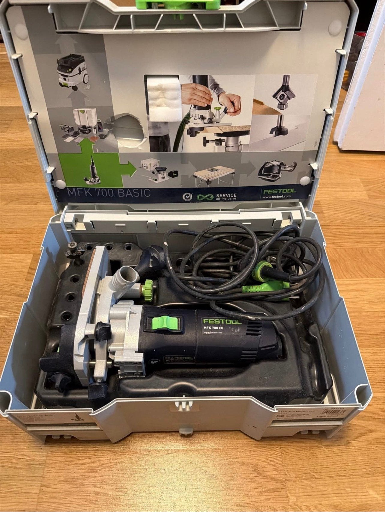 Festool MFK 700 EQ / B-Plus Kantenfrees in Systainer, Decoupeerzaag, Ophalen of Verzenden, Zo goed als nieuw, 30 tot 70 mm