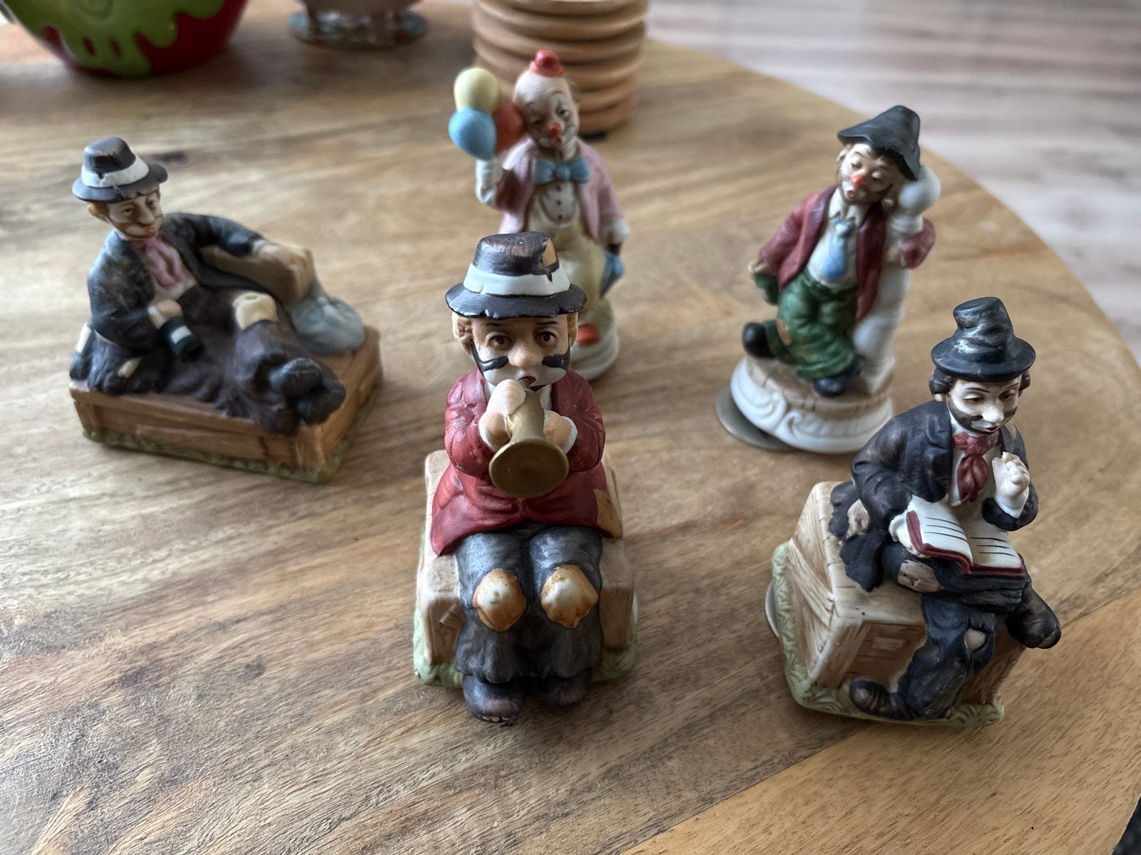 Speeldoos Clown Beeldjes (5 stuks), Verzamelen, Ophalen of Verzenden, Gebruikt