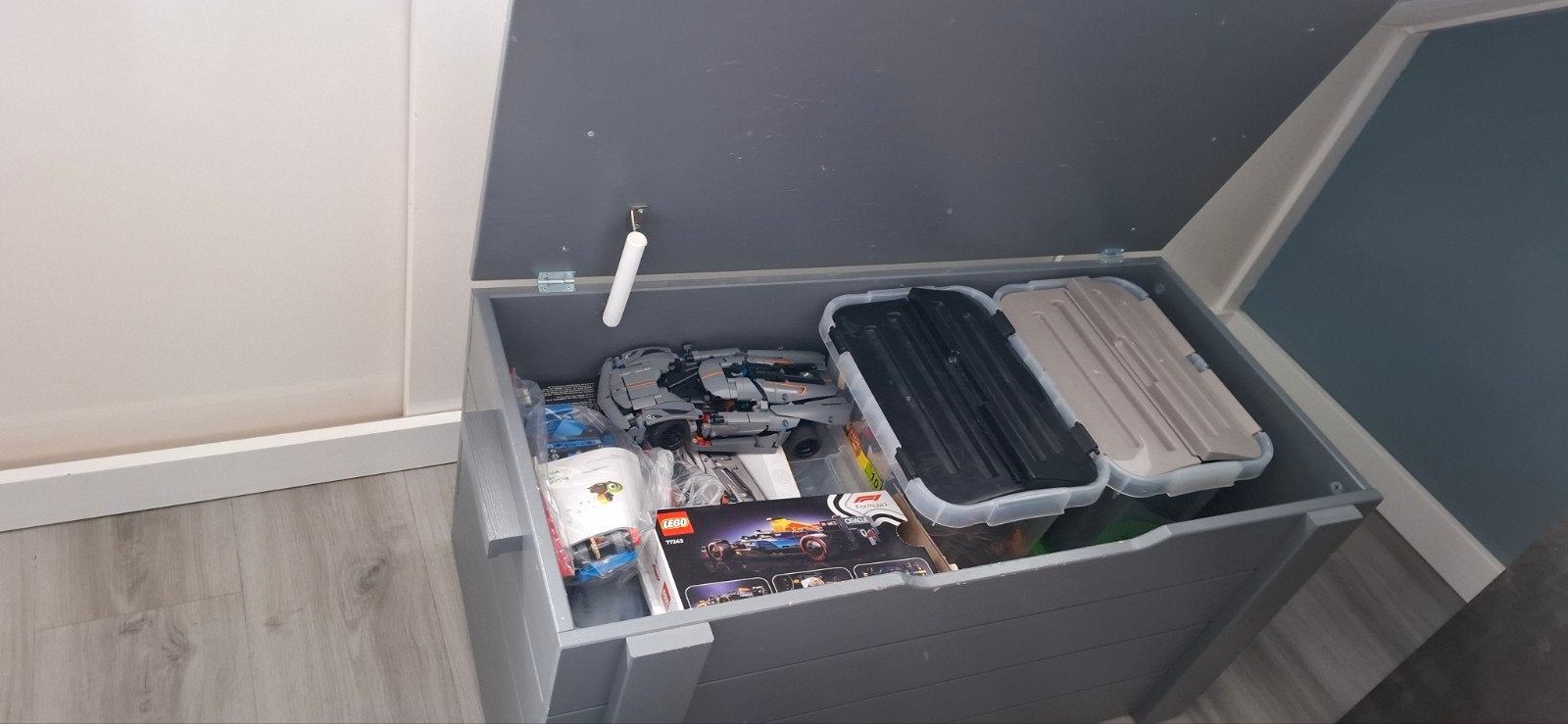 Mooie Woood opbergkist Dennis 42x90x42 cm, Ophalen, Gebruikt, Minder dan 50 cm, 75 tot 100 cm