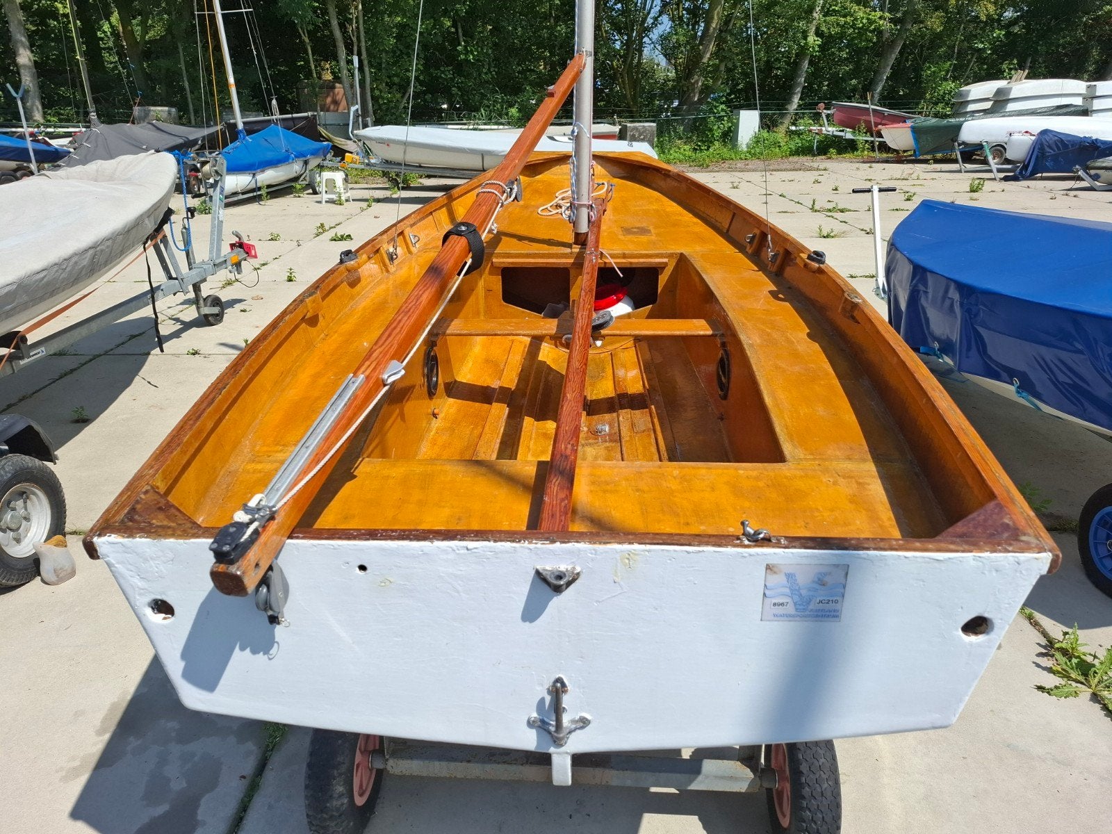 Vaarklare Mirror Dinghy met combitrailer., Watersport en Boten, Ophalen, Gebruikt, Minder dan 3 meter, Minder dan 15 m²