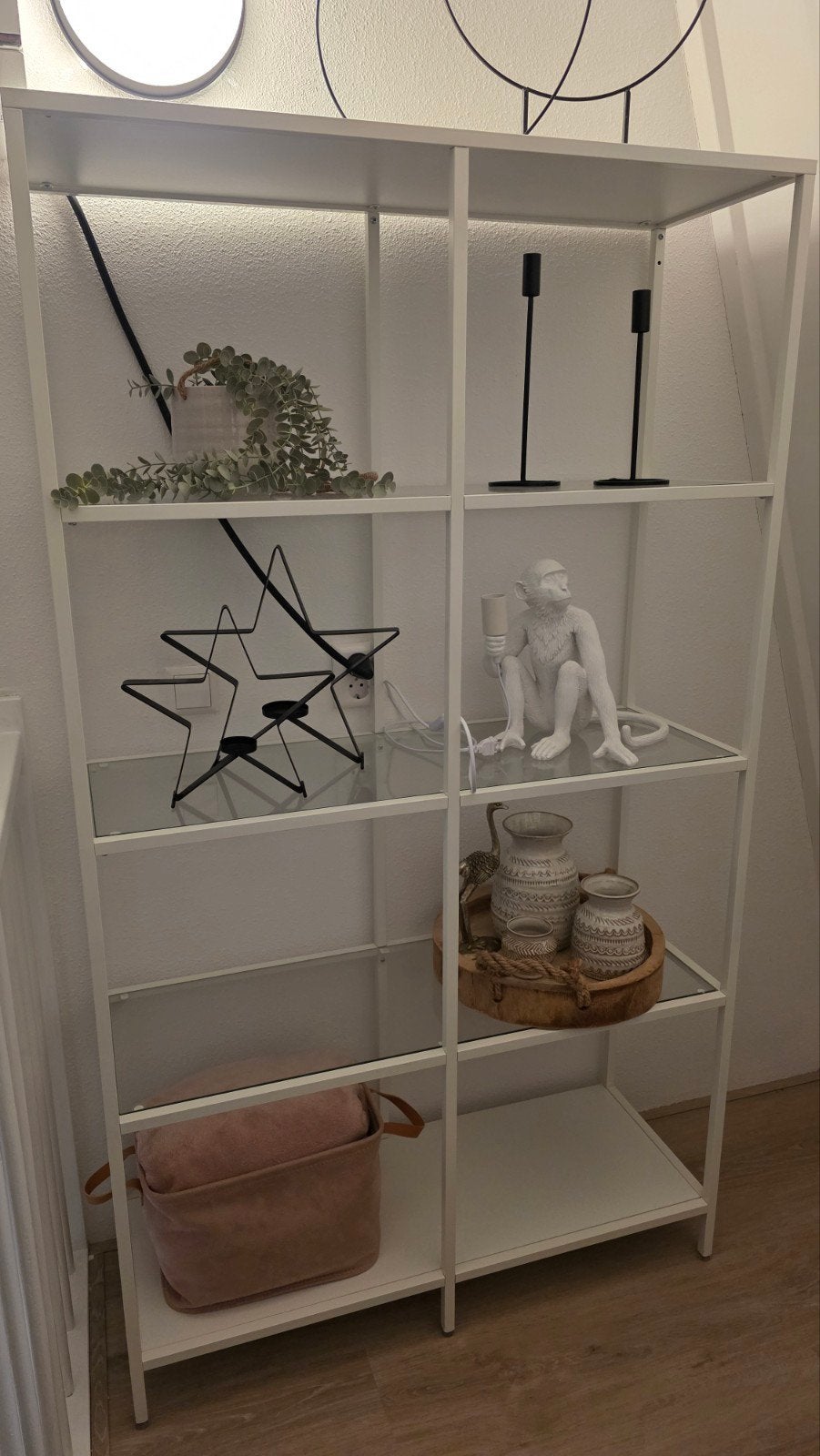 IKEA VITTSJÖ Wit Open Kast - Nette Staat, Ophalen, Met plank(en), Modern, Industrieel, 50 tot 100 cm