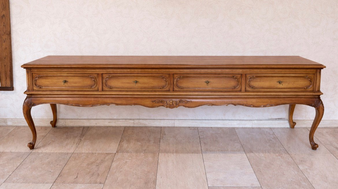 Tv meubel, sideboard, vintage barok, queen ann, notenhout, Huis en Inrichting, Ophalen, Zo goed als nieuw, 25 tot 50 cm, Minder dan 100 cm