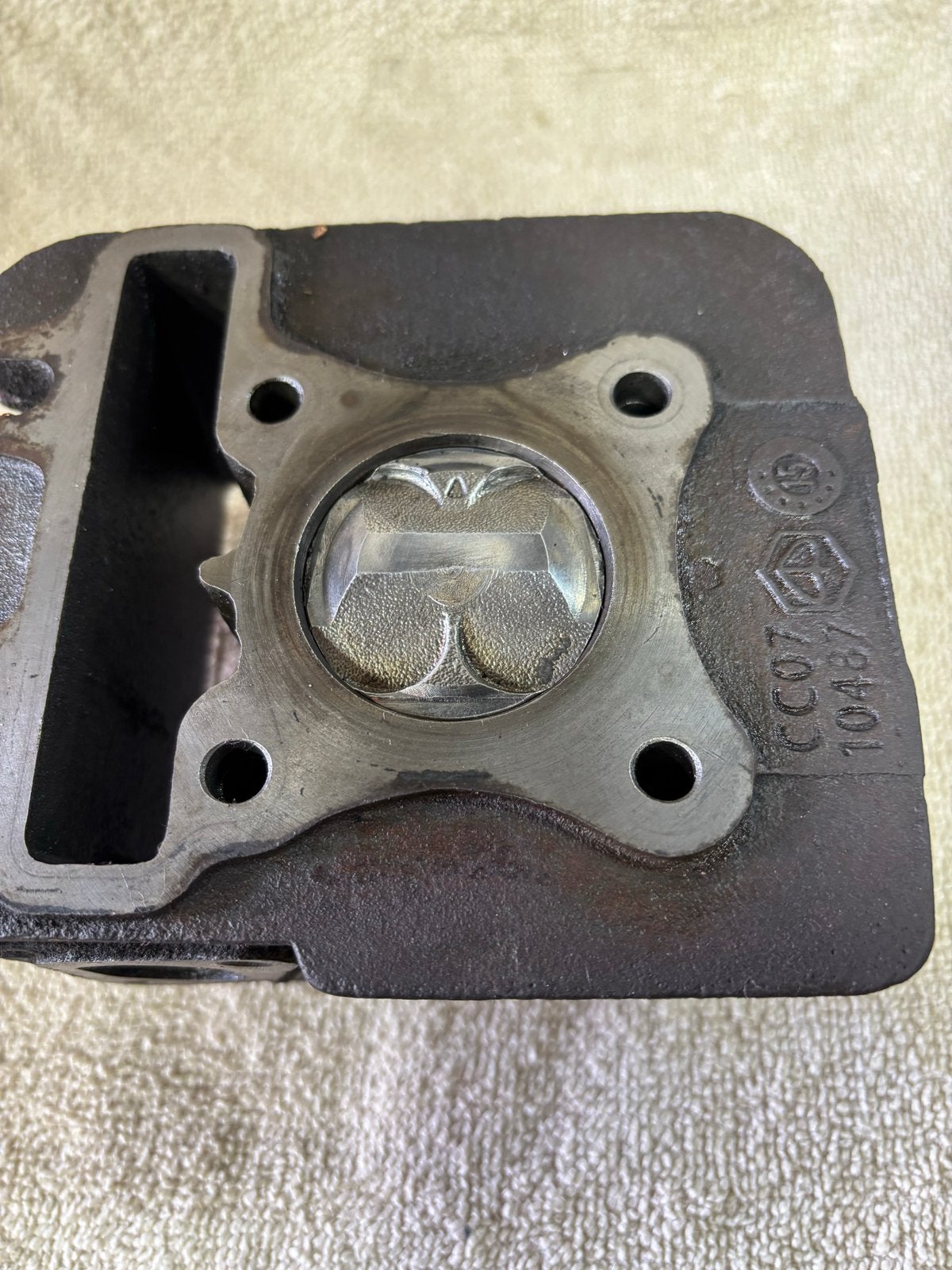 Piaggio 50cc 4T 4V Cilinder met Zuiger, Ophalen of Verzenden, Gebruikt, Cilinder, Piaggio