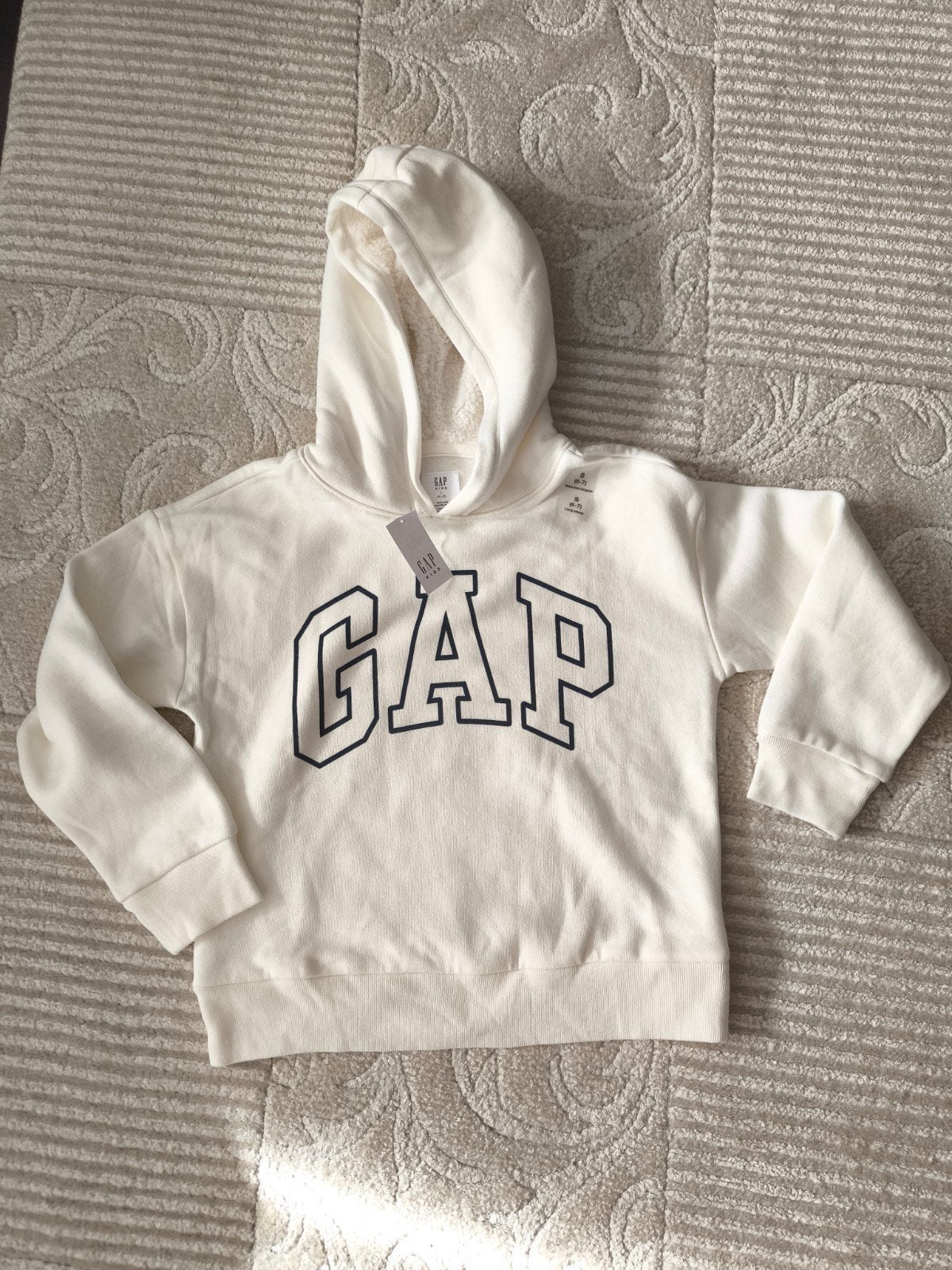 Nieuwe GAP Kids Hoodie - Crème met Blauw Logo, Ophalen of Verzenden, Nieuw, GAP, Jongen of Meisje