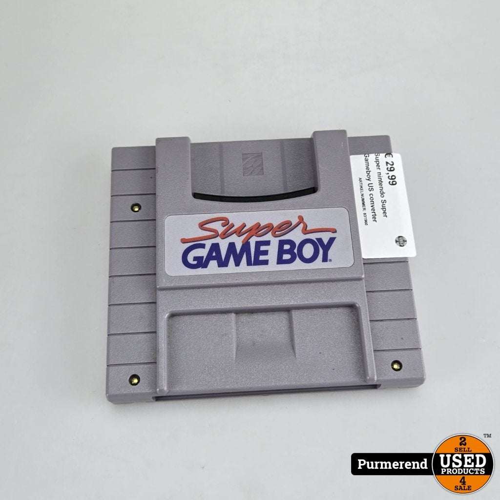 Super nintendo Super Gameboy US converter, Nintendo, Gebruikt, Support@nintendo.com, 11-1 Hokotate-cho, Kamitoba, Minami-ku
Kyoto 601-8501
Japan