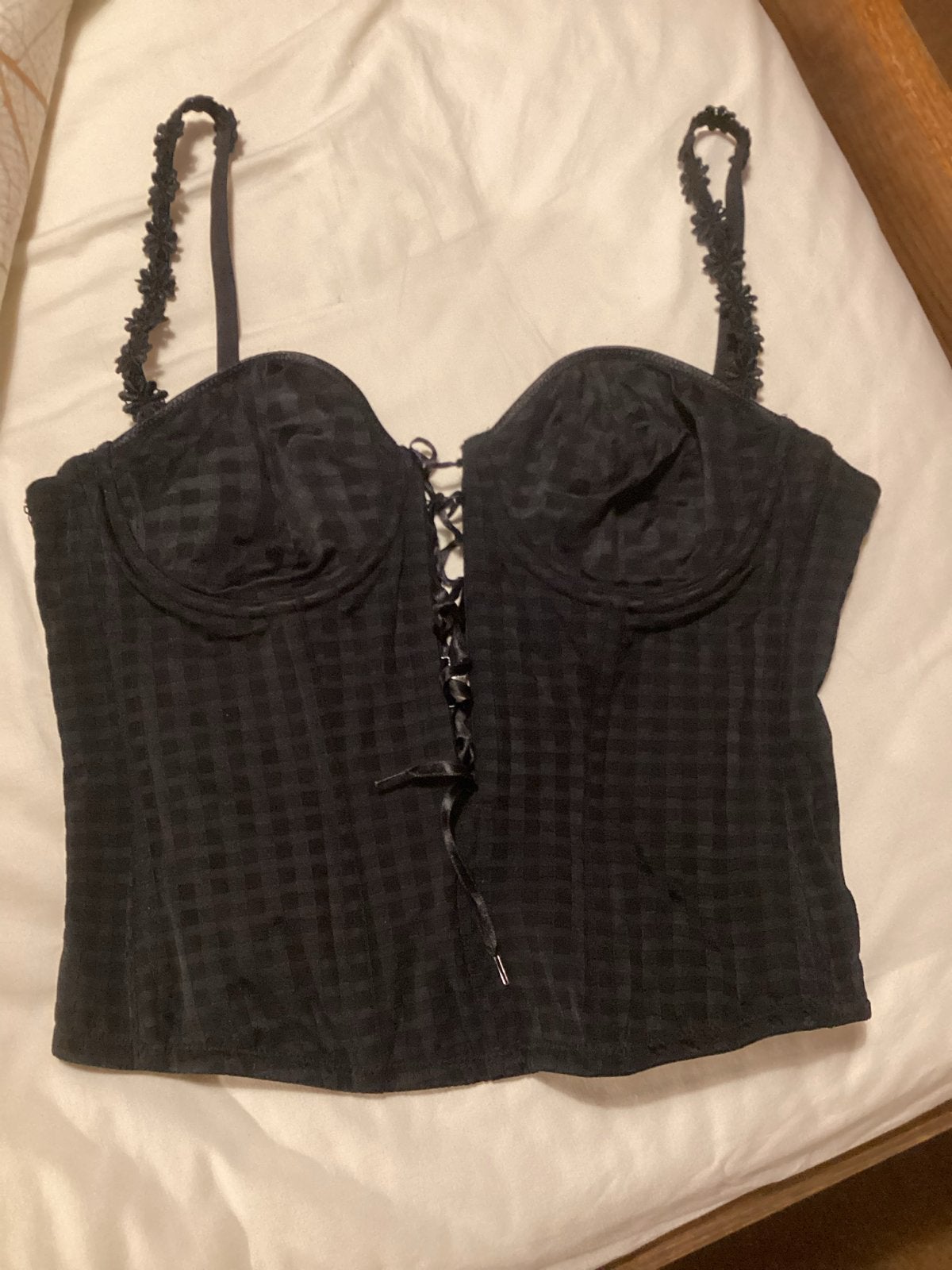 Marie Jo Zwart Lingeriesetje - Korset en String, Verzenden, Zwart, Setje