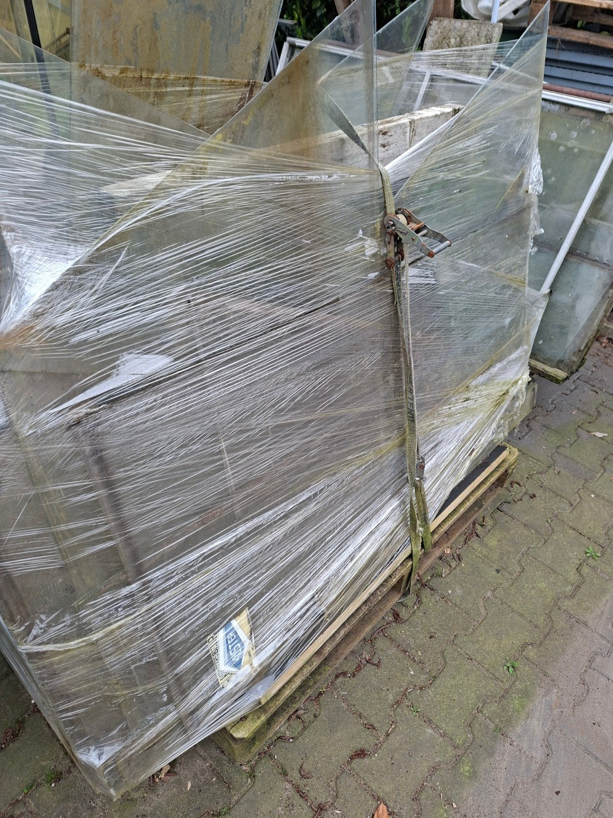 Diverse glasplaten op pallet - Ideaal voor projecten, Ophalen, Gebruikt, 120 tot 160 cm, Glasplaat