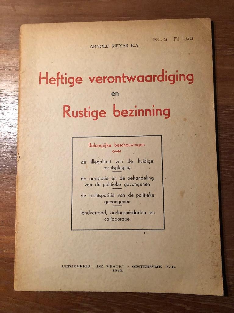 1945 Arnold Meijer: Heftige Verontwaardiging en Rustige, Verzenden, Arnold Meijer, Overige onderwerpen, Tweede Wereldoorlog