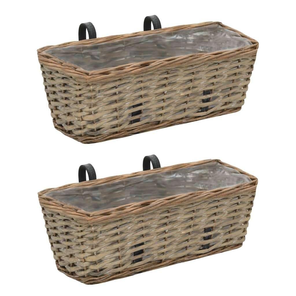 2 st Bloembak balkon plantenbak 40 cm bruin GRATIS BEZORGD!, Tuin en Terras, Bloembakken en Plantenbakken, Nieuw, Kunststof, Balkon
