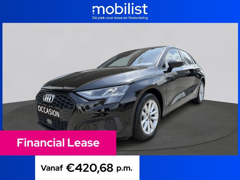 Audi A3 Sportback 30 TFSI 110Pk Pro Line (bj 2024), Gebruikt, Zwart, Origineel Nederlands, Bedrijf
