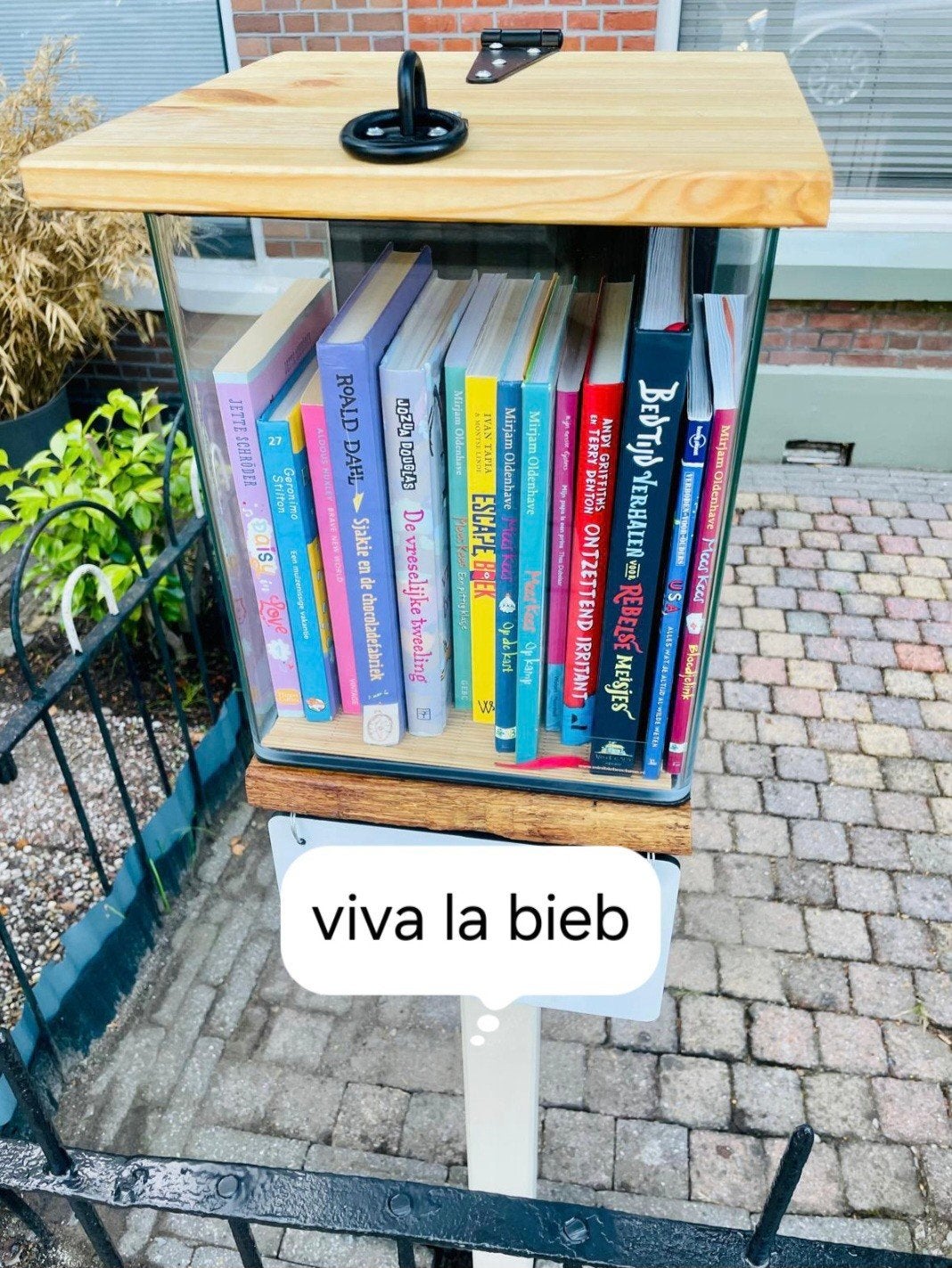 Minibieb boekenruilkast boekenkast voortuin, Huis en Inrichting, Kasten | Boekenkasten, Nieuw, Minder dan 50 cm, 100 tot 150 cm