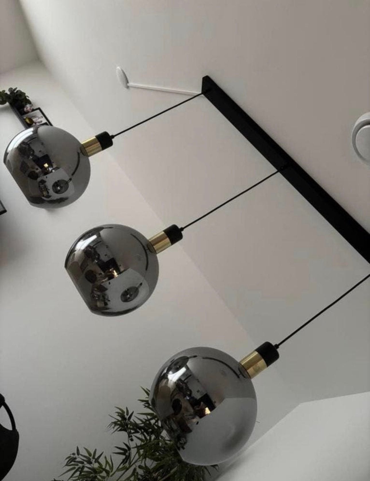 Hanglamp smoke bollen, Ophalen, Zo goed als nieuw