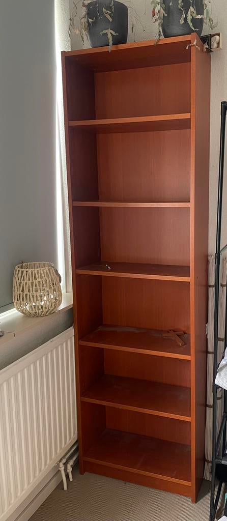 Boekenkast kersenhout kleur, Gebruikt, 200 cm of meer, Kersenhout, 25 tot 50 cm