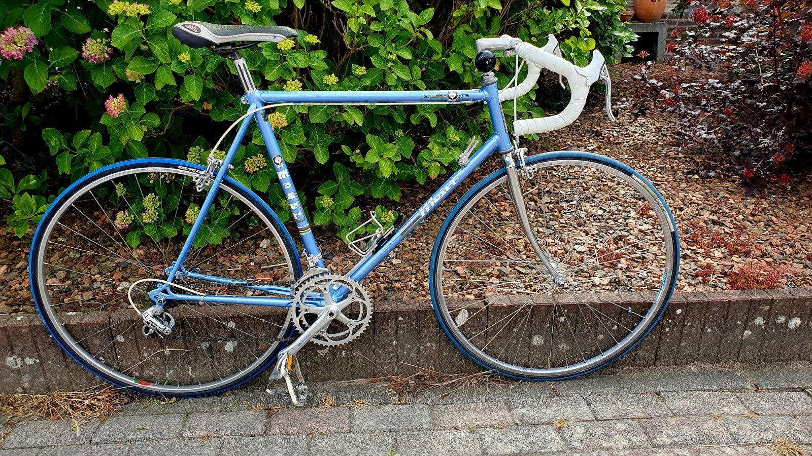 Francesco Moser Racefiets Jaren '80 oldtimer, 28 inch, Gebruikt, Staal, Velgrem