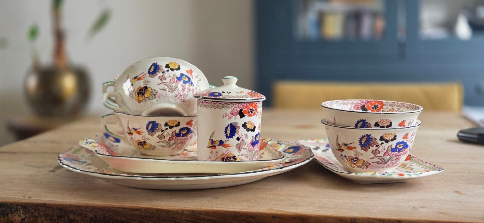 Mason's "Persiana" Antiek Aardewerk Servies (19e/20e Eeuw), Ophalen of Verzenden