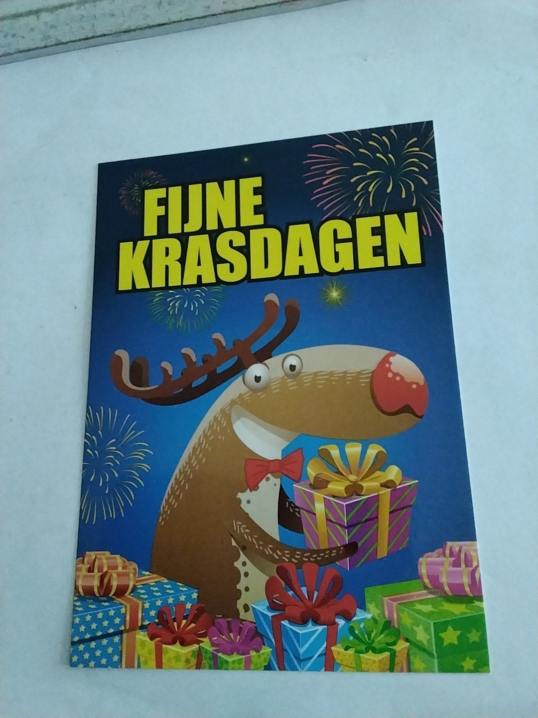 Boomerang Kerstkaart - Fijne Krasdagen - Krasloten, Verzamelen, Ophalen of Verzenden, 1980 tot heden, Ongelopen