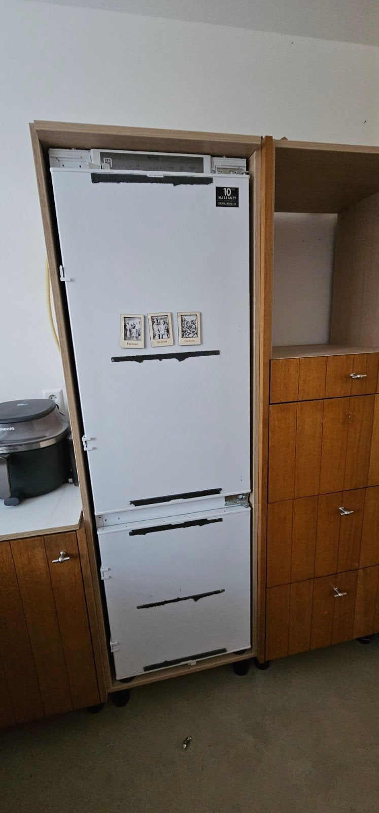 Samsung BRB260035WW Inbouw Koel-vriescombinatie No Frost, Ophalen, Gebruikt, 200 liter of meer, Met aparte vriezer