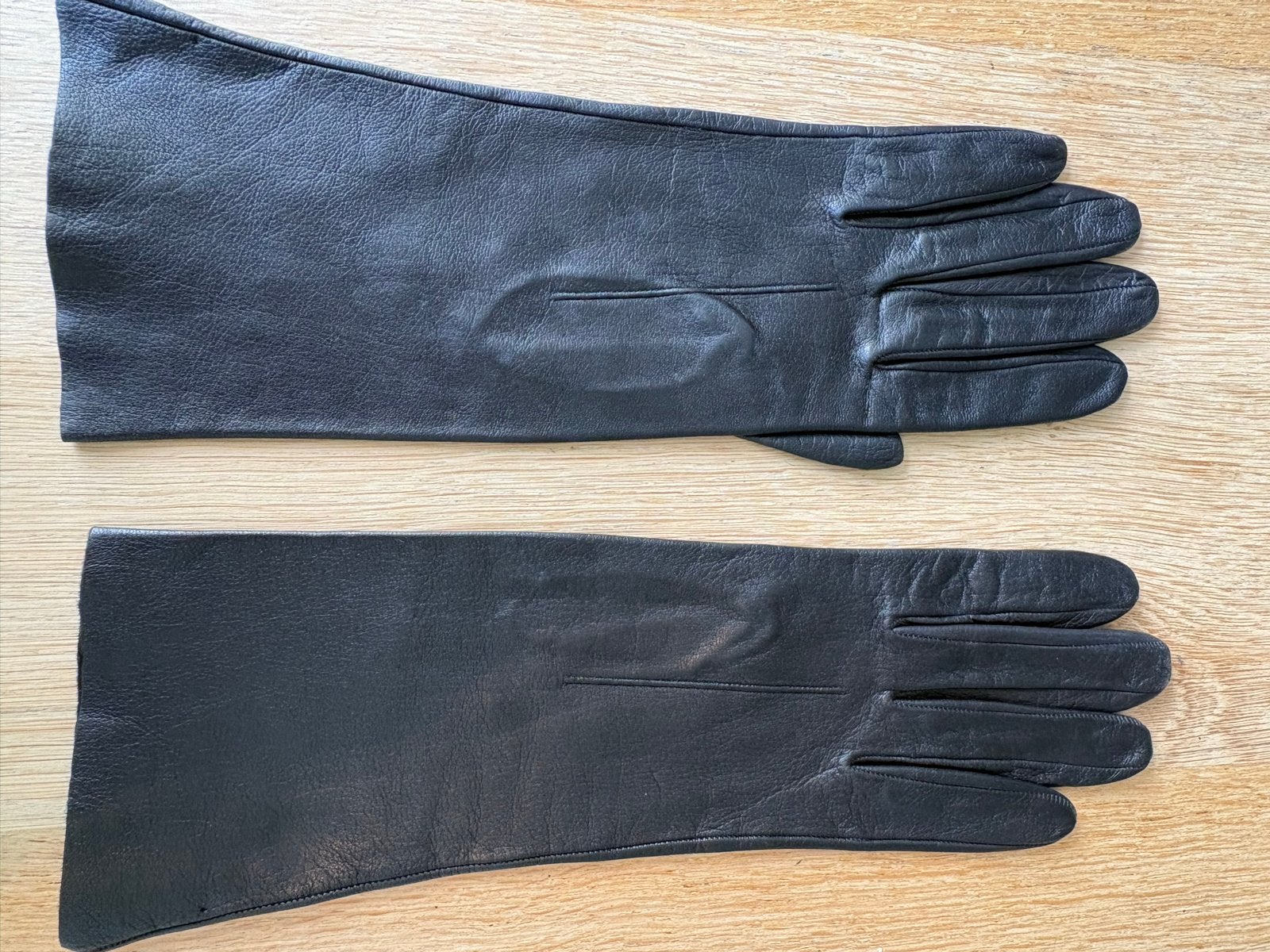 Vintage half Lange Leren Handschoenen - Nieuwstaat, Ophalen of Verzenden, Nieuw, Handschoenen