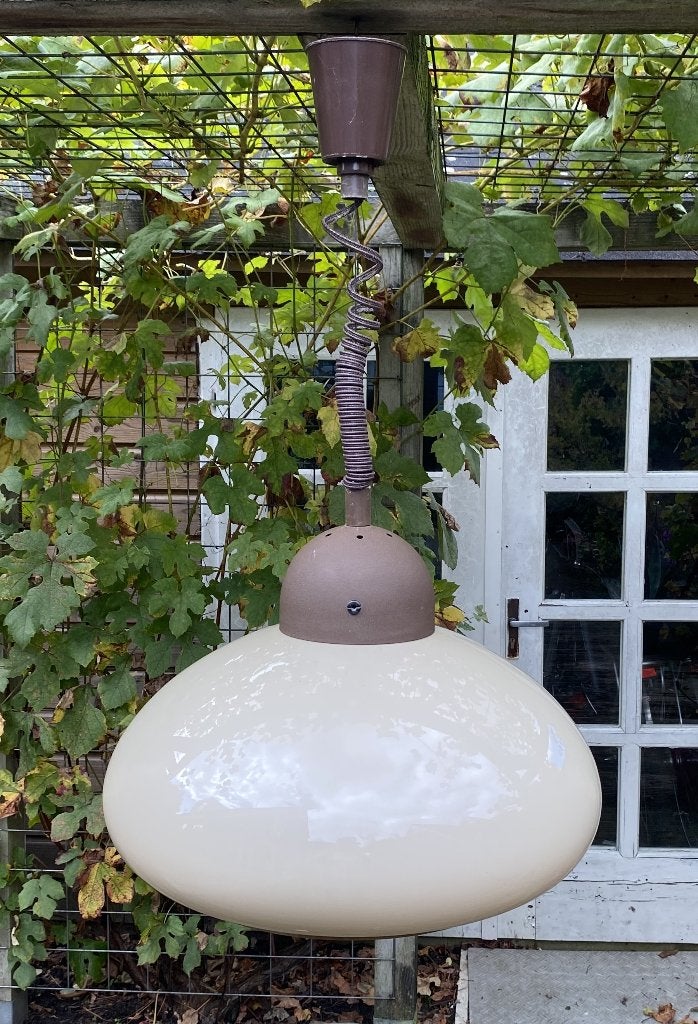 Leuke Vintage Dijkstra Lamp - retro mushroom mid century, Kunststof, Zo goed als nieuw, Vintage space age, E27 (groot)