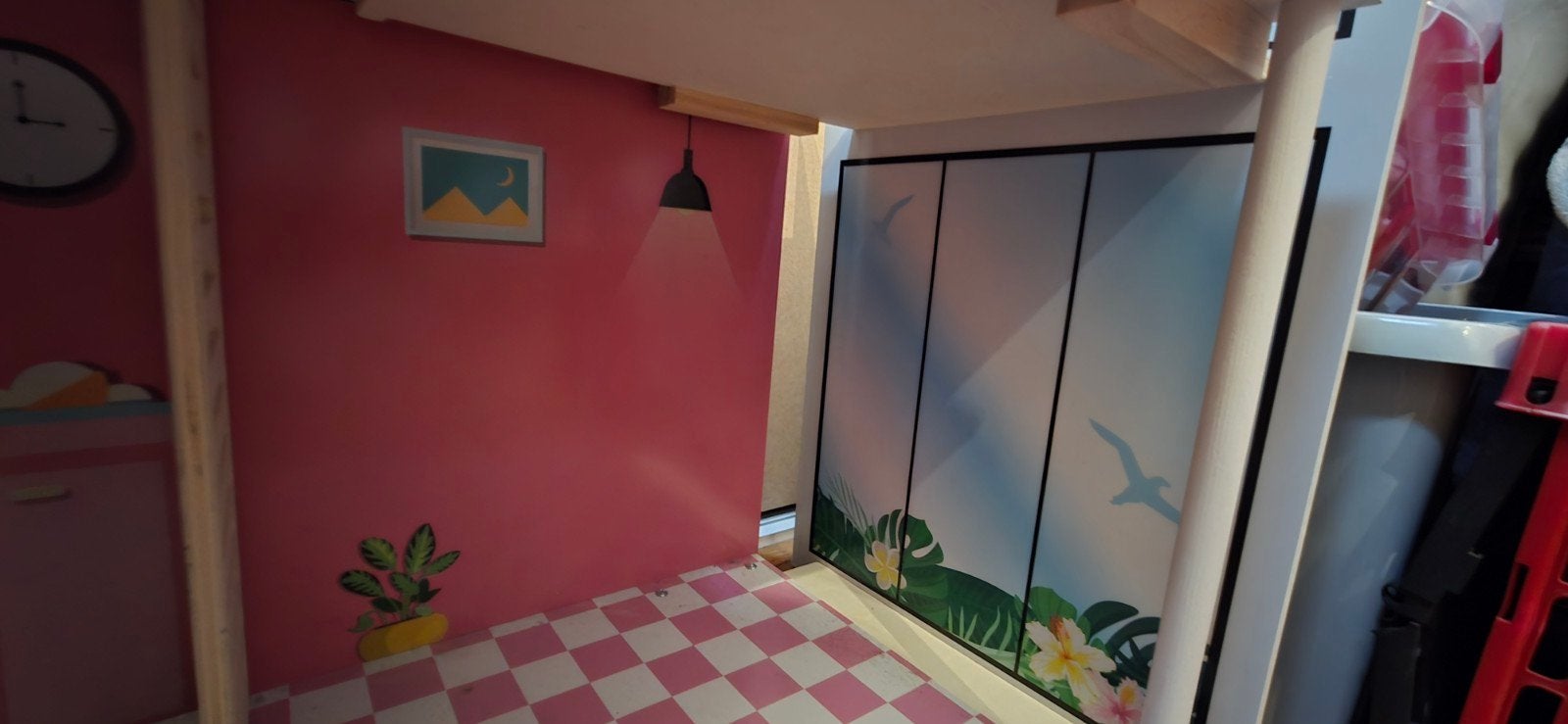 Barbiehuis van Lidl met uitschuifbaar deel, Ophalen of Verzenden, Zo goed als nieuw, Poppenhuis